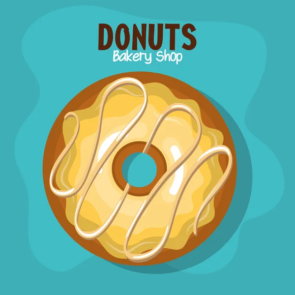 Deliciosa pastelaria de donuts —  Vetores de Stock