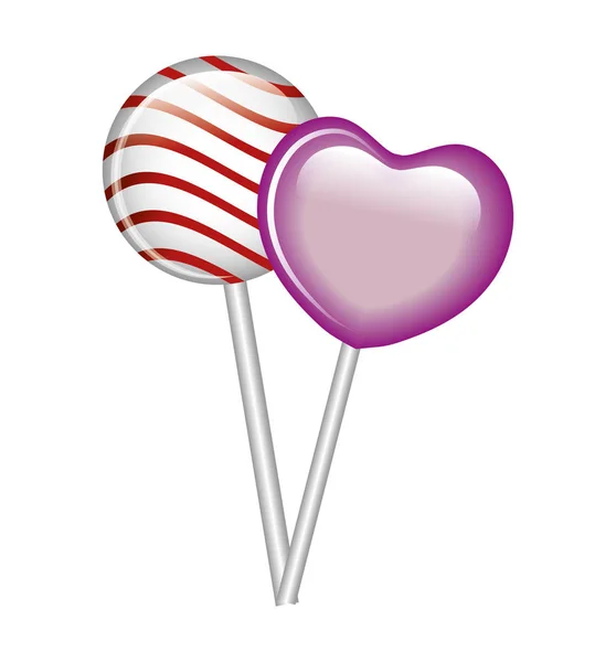 Sucette bonbons doux icône isolée — Image vectorielle