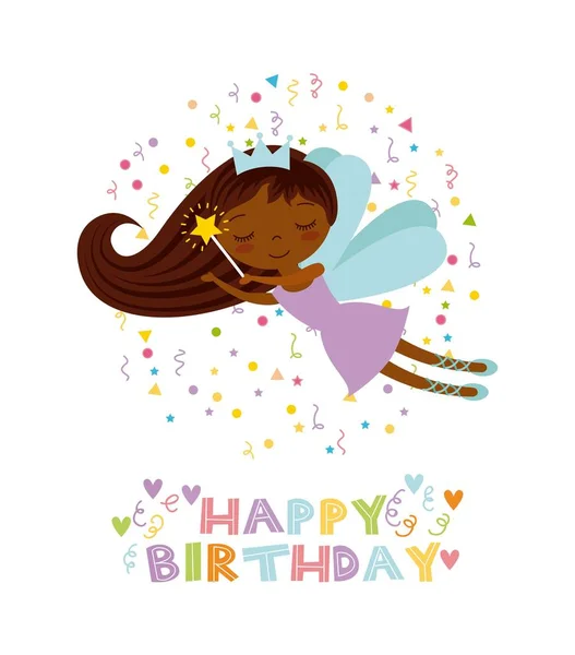 Fairy birthday card Royalty Free Stock Vectors