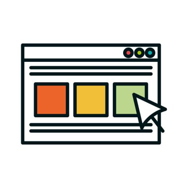 Web sayfası şablonu göstergesi ile