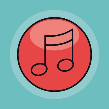 müzik Not izole simgesi