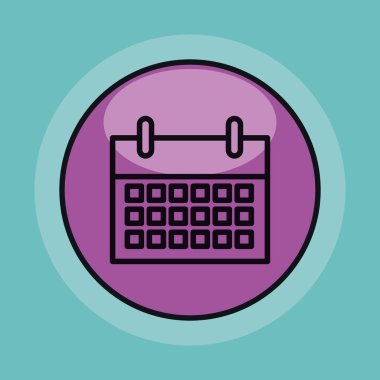 Takvim hatırlatma izole simgesini