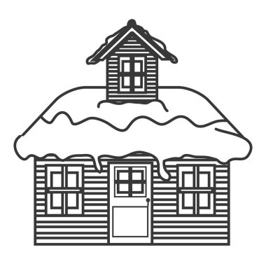 neşeli Noel evi izole simgesi