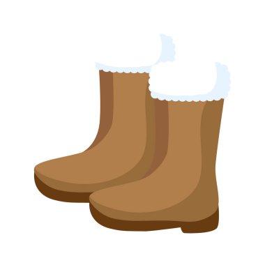 Kış boots ayakkabı simgesi