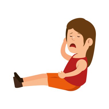 kadın karakter izole simgesi