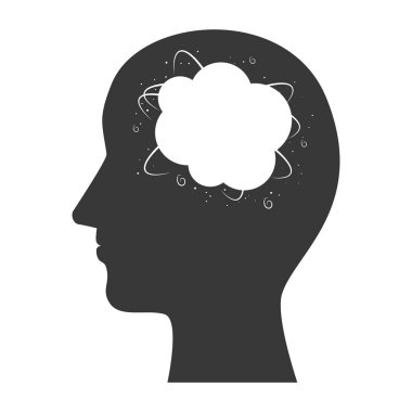 insan profili izole simgesi