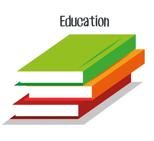 Livros escola ícone isolado —  Vetores de Stock