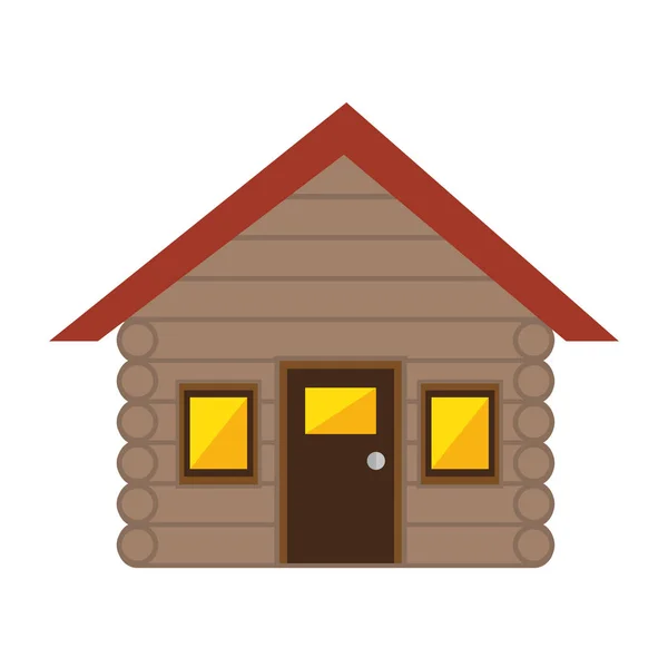 Merry christmas house isolated icon — Stock Vector