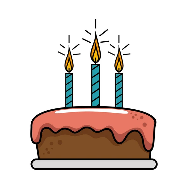 生日快乐美味的蛋糕 — 图库矢量图片