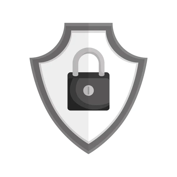Sicurezza lucchetto icona di sicurezza isolata — Vettoriale Stock
