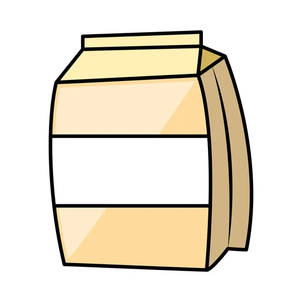 우유 상자 판지 고립 된 아이콘 — 스톡 벡터