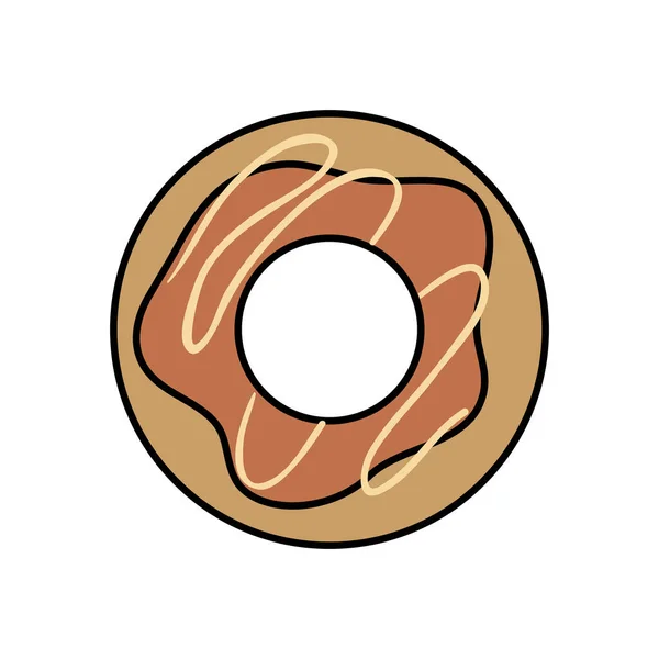 Heerlijke zoete donuts pictogram — Stockvector