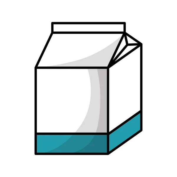Milk box carton isolated icon — Stock Vector