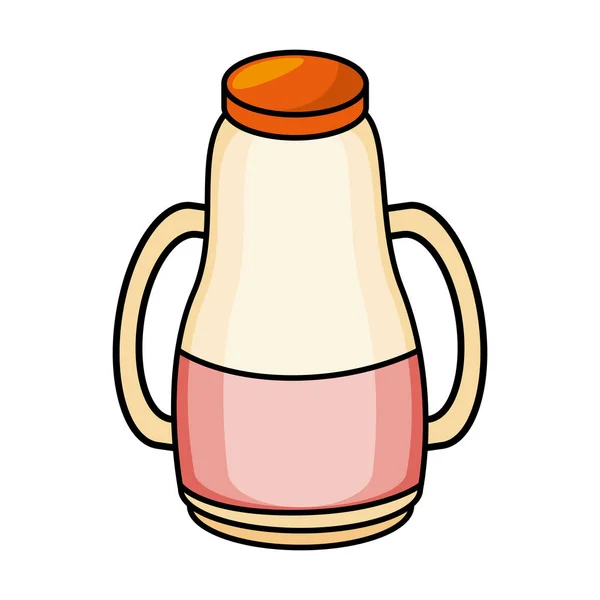 Melk fles geïsoleerde pictogram — Stockvector