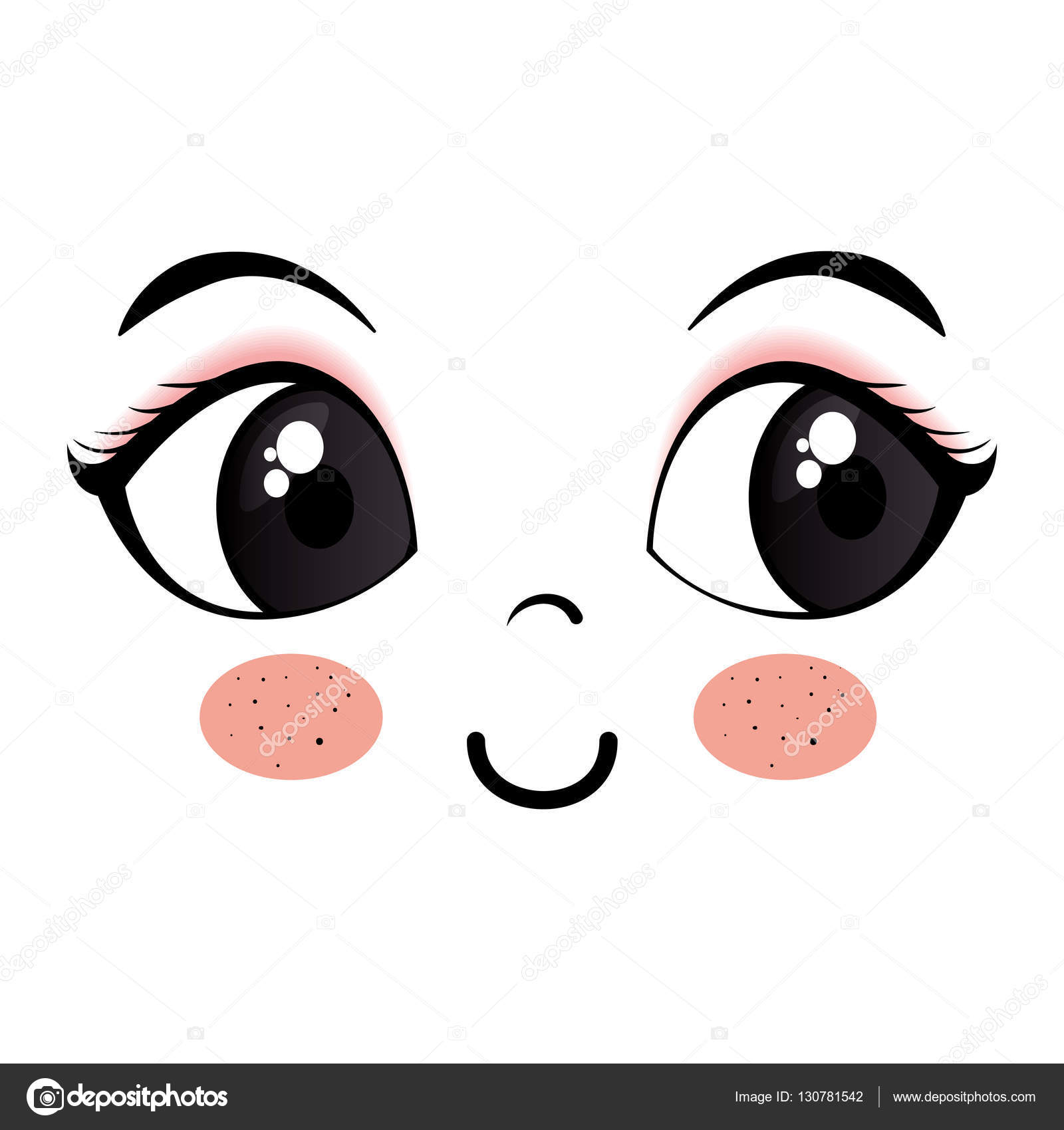 Emoticon female kawaii style icon Stock Vector by ©yupiramos 130781542