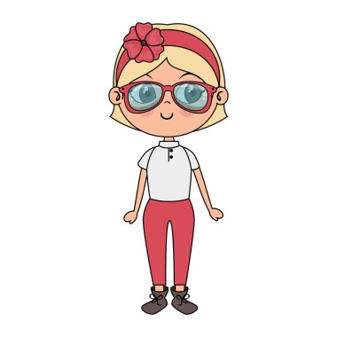 sevimli küçük kız karakter