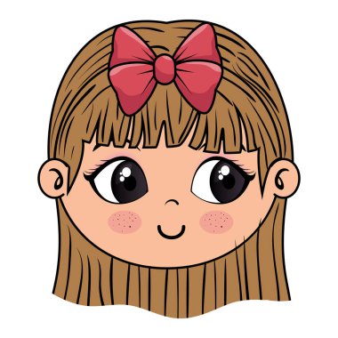 sevimli küçük kız karakter