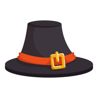 Şükran günü şapka izole simgesi