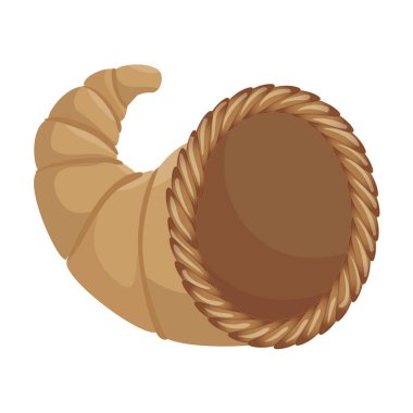 thanksgiving basket isolated icon clipart