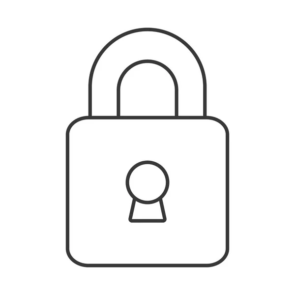 Sécurité cadenas icône isolée — Image vectorielle