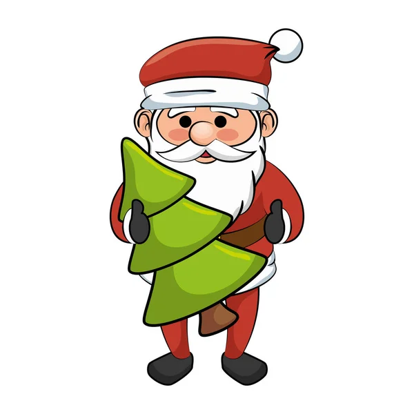 可爱的圣诞老人字符 — 图库矢量图片