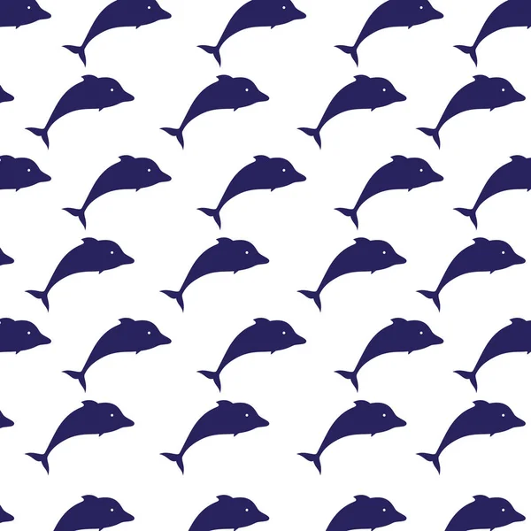 Δελφίνι σιλουέτα απομονωμένες εικονίδιο — Διανυσματικό Αρχείο