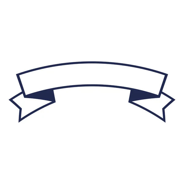 Nastro elegante cornice icona — Vettoriale Stock