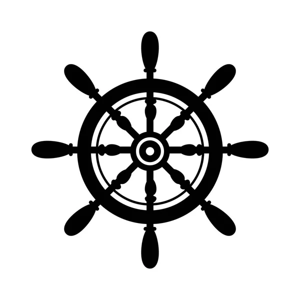 Navire timon cadre maritime — Image vectorielle