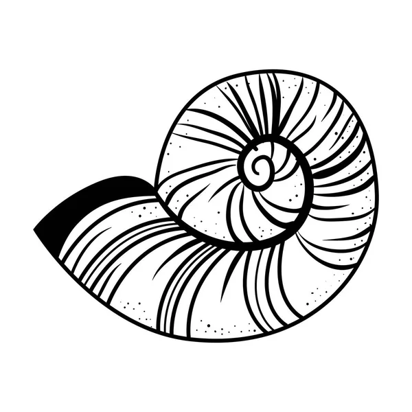 Schneckenhaus isoliert Symbol — Stockvektor