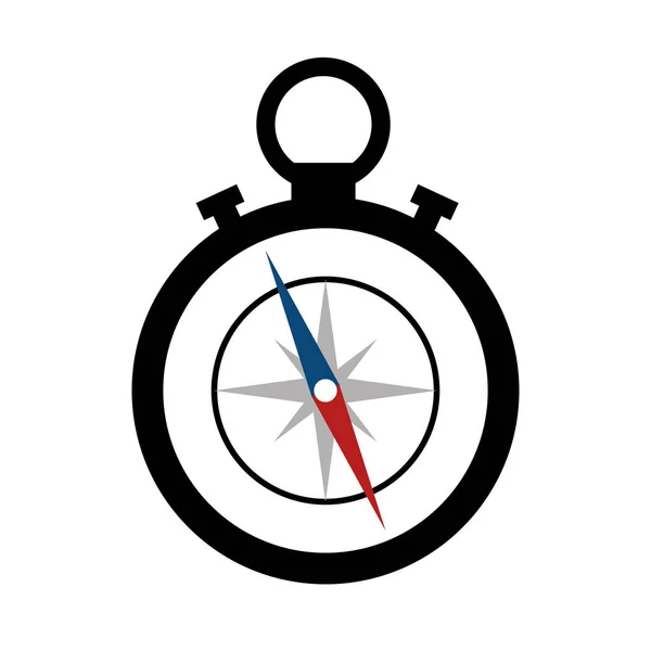 Compass maritime device icon — Stock Vector