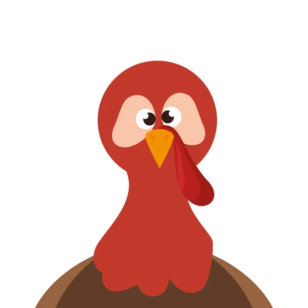 Thanksgiving Turkiet karaktär ikon — Stock vektor