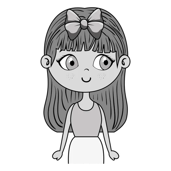 Lindo personaje de niña — Archivo Imágenes Vectoriales