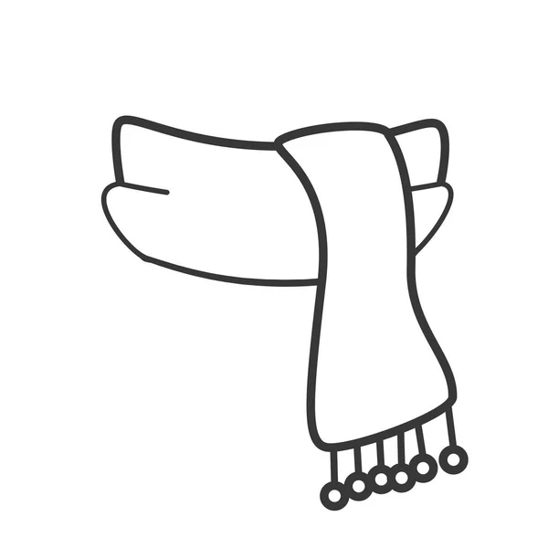 Zimowy szalik ubrania ikona — Wektor stockowy