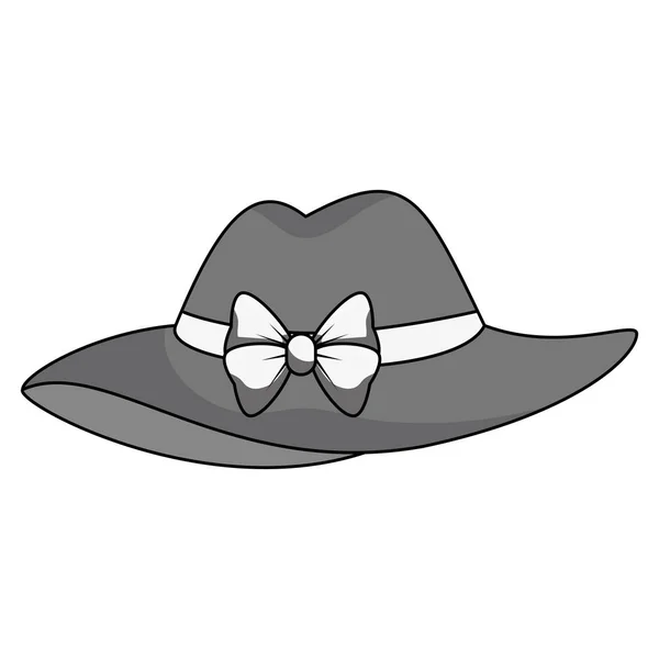 Lindo sombrero icono femenino — Vector de stock