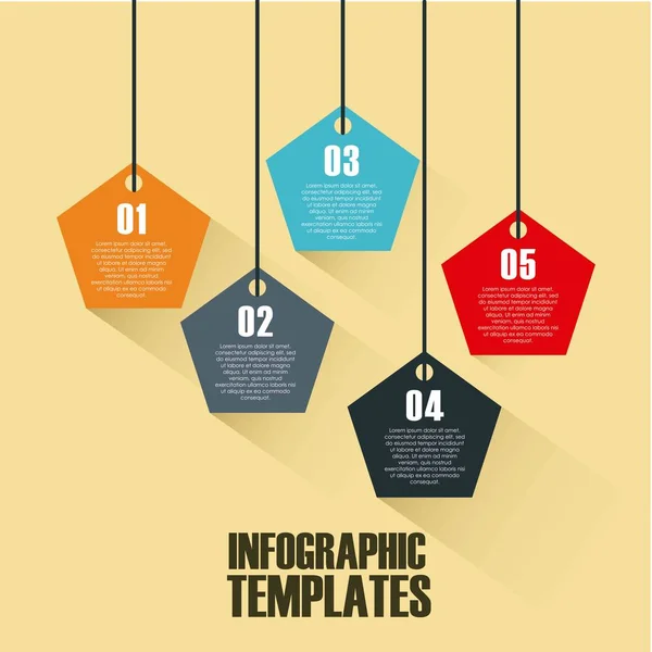 Infographic 템플릿 디자인 — 스톡 벡터