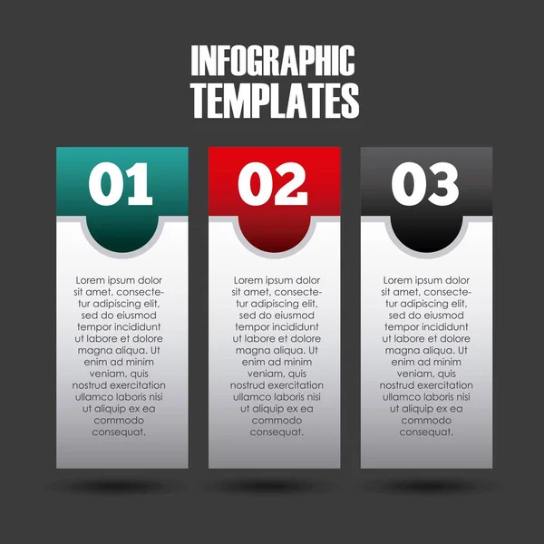 Design modelli infografici — Vettoriale Stock