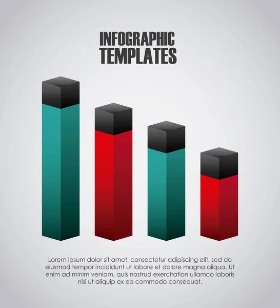 Modello di presentazione infografica — Vettoriale Stock