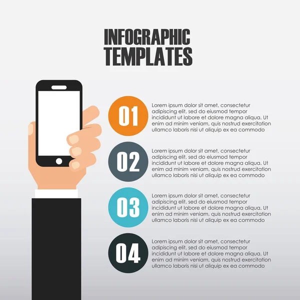 Modello di presentazione infografica — Vettoriale Stock