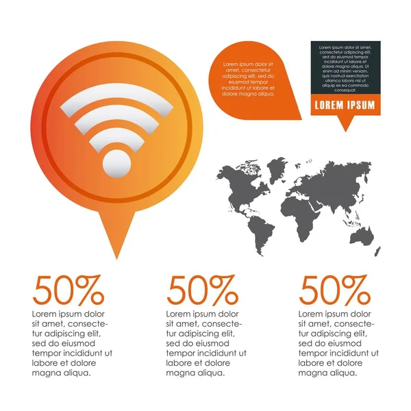 Vorlage für die Infografik — Stockvektor