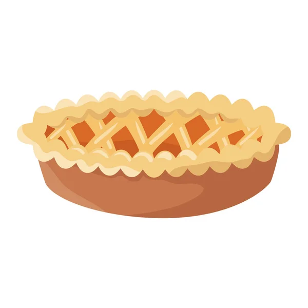 Delicious pie thanksgiving icon — Stock Vector