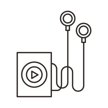 Müzik player mp3 izole simgesi