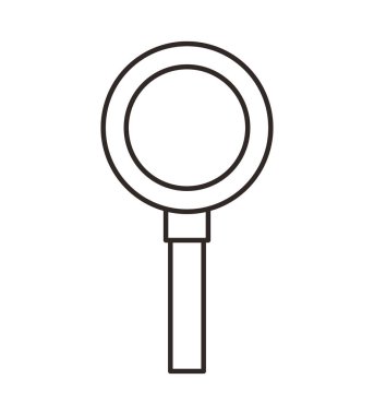 Arama Büyüteç düz çizgi simgesi