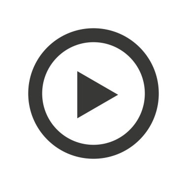 Film düğmesini düz simgesi oynamak