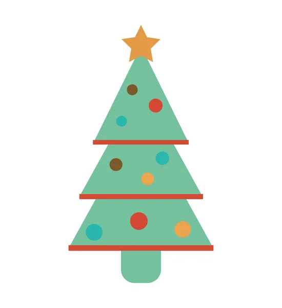 Veselé vánoční přání s ozdobným prvkem — Stockový vektor