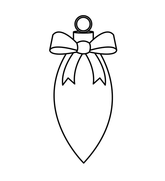 Christmas ball decorative icon — Stock Vector