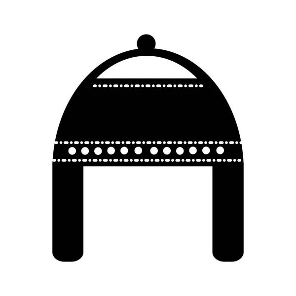 Vánoční čepice ozdobné ikona — Stockový vektor