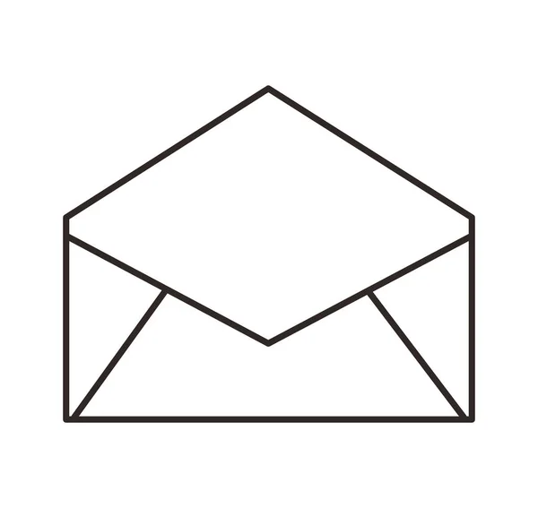 Ícone de plana de correio envelope — Vetor de Stock