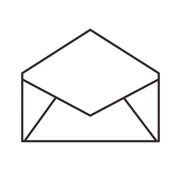 Enveloppe mail icône plate — Image vectorielle