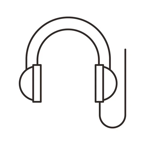 Fone de ouvido ícone de dispositivo de som isolado —  Vetores de Stock