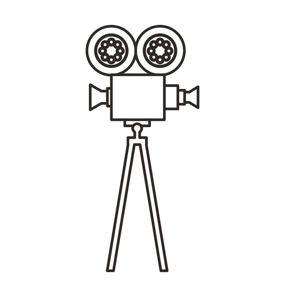 Μεμονωμένο εικονίδιο κάμερας ταινιών βίντεο — Διανυσματικό Αρχείο